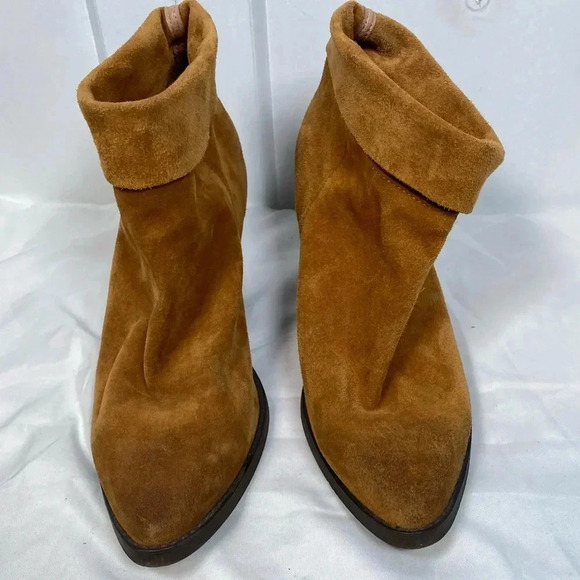Aldo | Genuine leather booties - suede style Cognac - 6.5 - Picture 4 of 7
